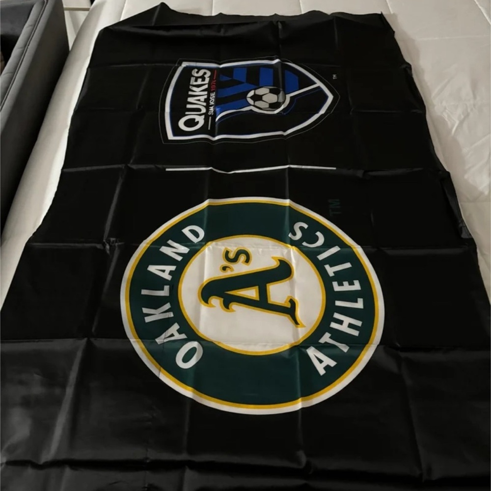 (A’s & Quakers) Team Flag Banner